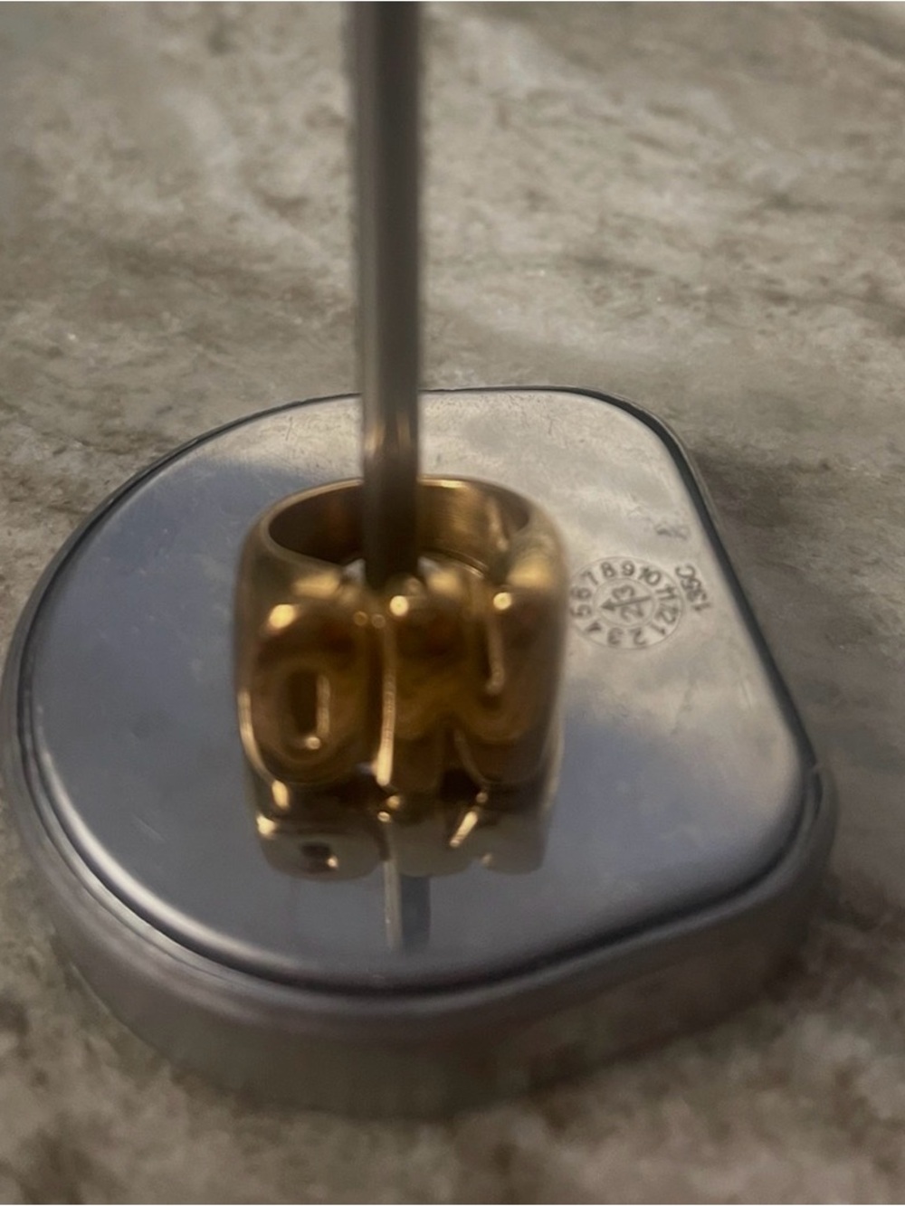 Funny Gold Letter 'NO” ring